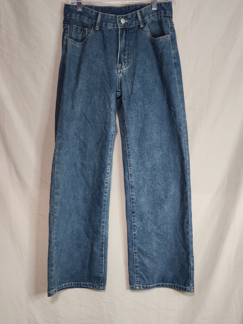 SHEIN Blue Wide Leg Denim Jeans